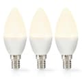 Miniatyrbild 2 av 3: Paket med 3 LED-lampor E14 2,8 W 250 lm 2700 K Stearinljusform Nedis Vit