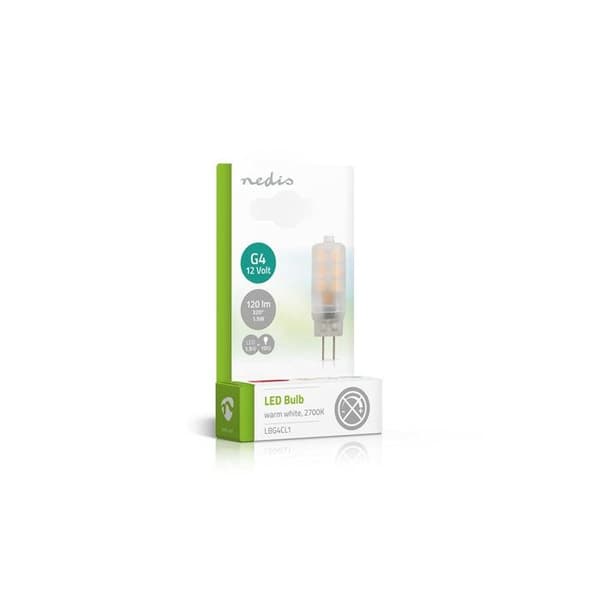 Lampe LED Miniatyr G4 1,5W 120lm 2700K IPX2 Kompakt Nedis Transparent
