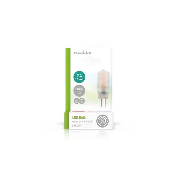 Lampe LED Miniatyr G4 1,5W 120lm 2700K IPX2 Kompakt Nedis Transparent