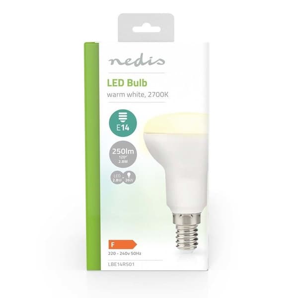 Ampull LED R50 E14 2.8 W 250 lm Reflektor Nedis Vit