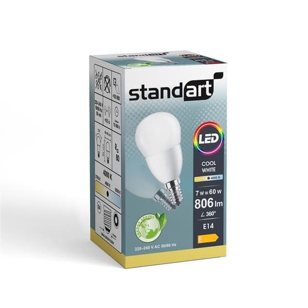LEMP LED P48 7W E14 806LM 4000K PL/MAT