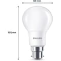 Miniatyrbillede 2 af 4: LED-pære - PHILIPS - 60 W - B22 - Varm hvid - Matteret - Ikke-dæmpbar - 3 stk.