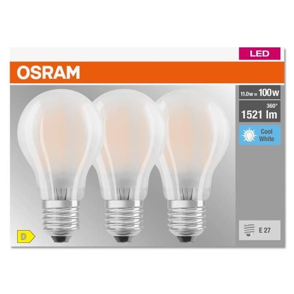 LED-lampa - OSRAM - E27 - Cool vit - 11 W - Ersättning 100 W Glödlampa