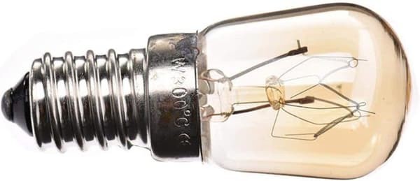 Glödlampa - LED-lampa - Airam halogenlampa - PP25MFF - 25 W ugnslampa E14 bas resistent till 300