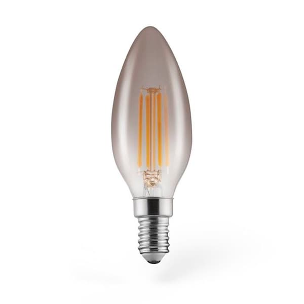 Amp. lampa. LED, E14, 280lm 4W, amp. vintage stearinljus, justerbar intensitet, blc chd