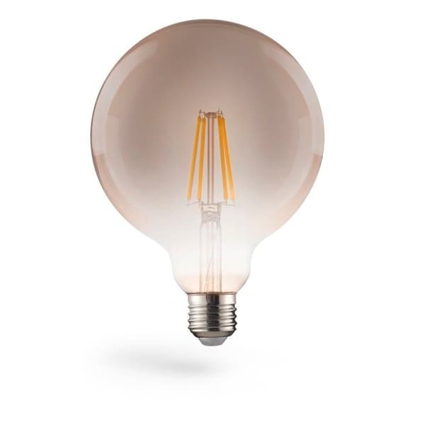 Amp. fil. LED, E27, 420lm 8W, vintage Globe 125, inten. régl., blc chd