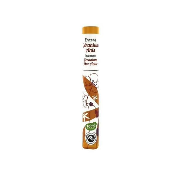 Vegetabilisk rökelse - Världens rökelse - Geranium/anissmak - 100% naturlig - Ekologisk - Balancerande effekt