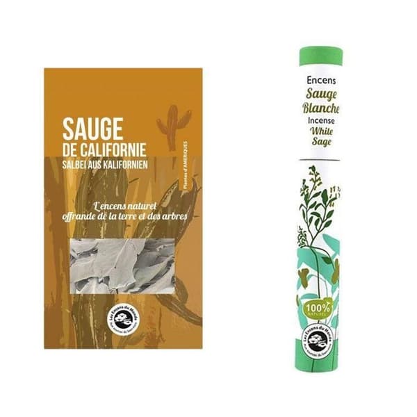 Vit salvia och Kalifornien salvia rökelse att bränna