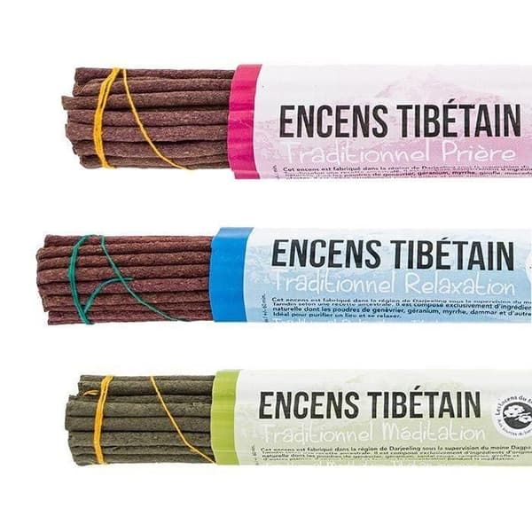 Coffret med 3 traditionella tibetanska rökelse - Meditation, avkoppling och bö prayers.