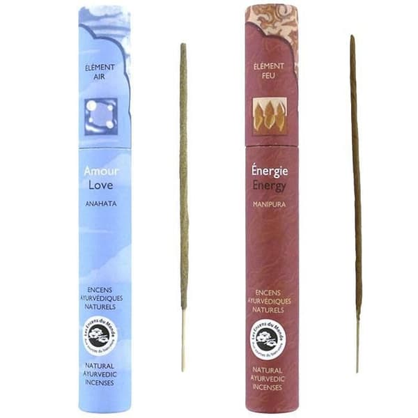 Duo av Ayurvedisk rökelse - Energi &amp; Kärlek