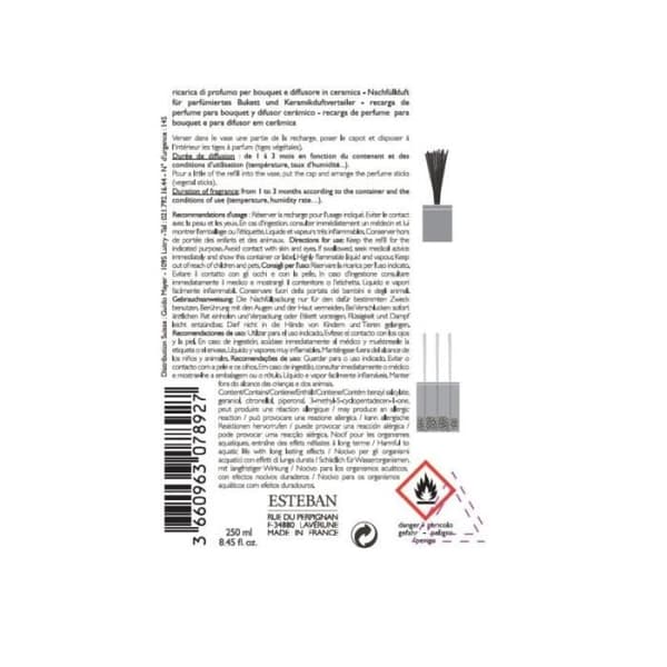 White Dream doftbukett refill 250 ml - ESTEBAN Multicolored