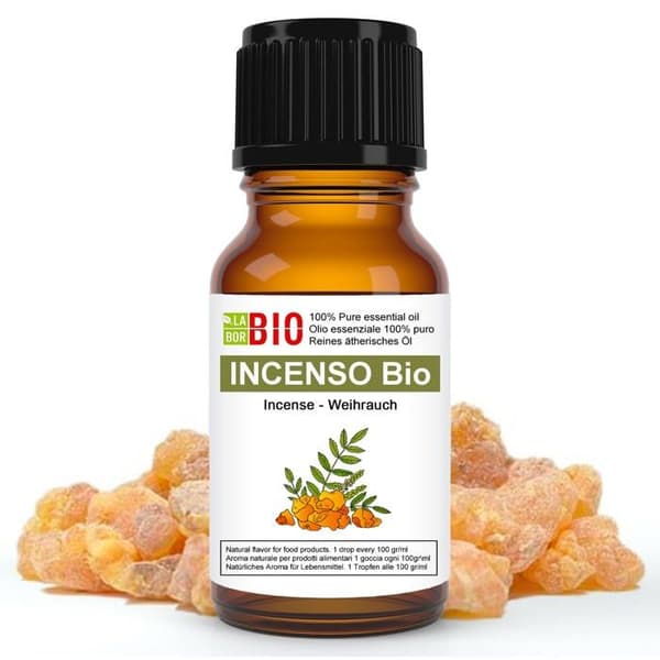 Laborbio Rökelse - 0493-AMZ - Organisk Olibanum Rökelse 100 % ren eterisk olja 5 ml - Matterapeutisk aromaterapi