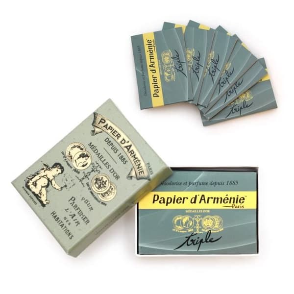 Box - Armeniskt papper - Vintage - 6 anteckningsböcker - Grafisk stil - Blå färg