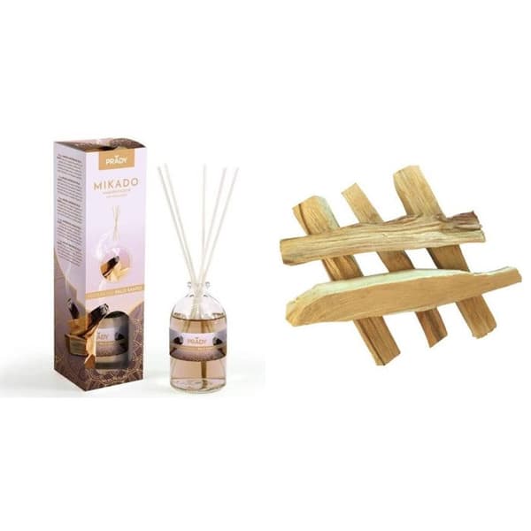 LOT 1 DIFFUSÖR FÖR AMBIENTDOFT Mikado + 5 STYCKEN ÄKTA PALO SANTO FRÅN PERU RÖKELSE