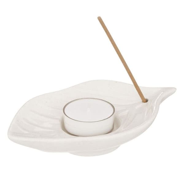 Coffret Rökelse &amp; Ljus "Chakra" 22cm Vit
