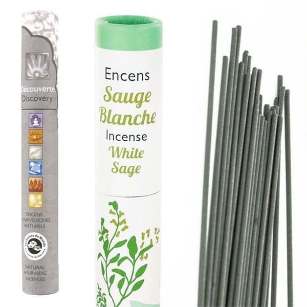Vit salvia rökelse 30 pinnar + Ayurvedisk rökelse 14 pinnar