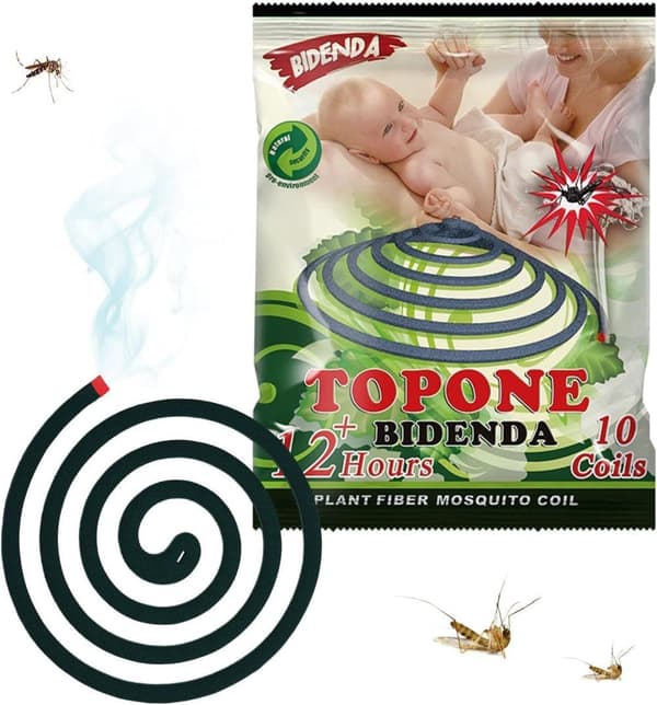 10-Coils hyttyskarkotetta Jumbo Spiral Coils Stronger Formula Citronella Coils, Citronella Suitsuke, Valmistettu Sitronellasta, Sitruunaruoho