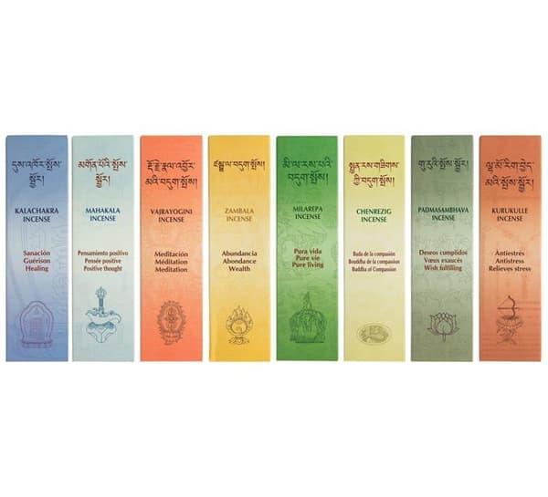 Tierra zen rökelse - PK06 - Set med 8 tibetanska rökelse dofter Multicolor