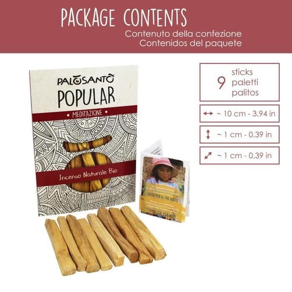 PALOSANTO - Palo Santo Sticks Populära Ayabaca – naturligt trä 100 % Bursera Graveolens Peru - 9 pinnar