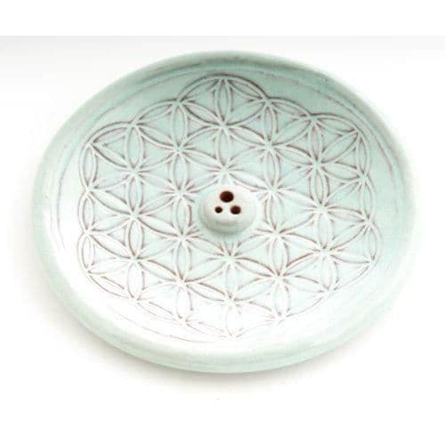 Berk - Inner Worlds Flower of Life Symbol Keramisk rökelsehållare Blå
