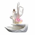 Miniatyrbild 1 av 4: Verus - GBBSXBS673235 - Keramisk backflow rökelsebrännare med 10 rökelsestrutar, lotusbladsform (lotus 6)