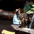Miniatyrbild 4 av 4: Yyw - DERTEBK616789 - Guilin landskap rökelsehållare med 10 backflow kottar i asiatisk keramisk rökelsehållare