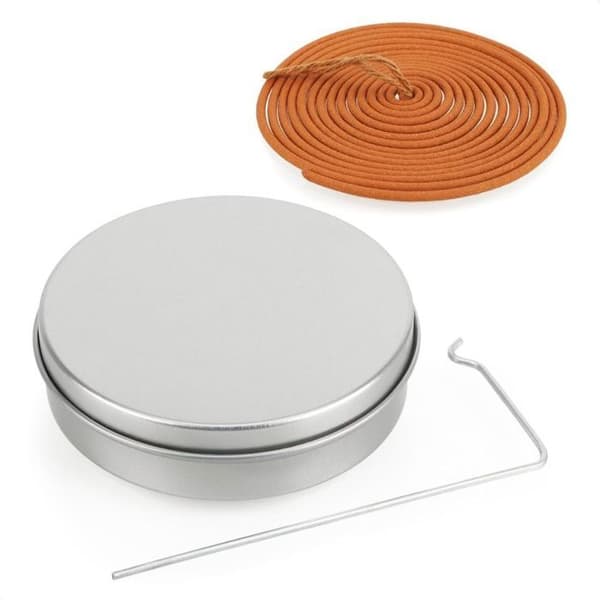 Citronella Rökelse Mot Mygg i Spiral med Stålstöd och Metallåda för Utomhus Trädgård Terrass - Pack med 3