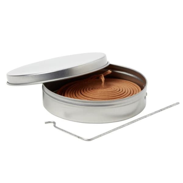 Citronella Rökelse Mot Mygg i Spiral med Stålstöd och Metallåda för Utomhus Trädgård Terrass - Pack med 3