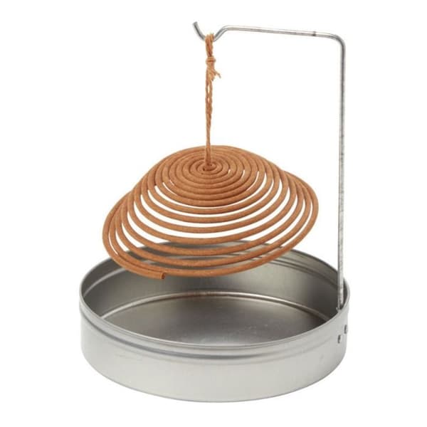 Citronella Rökelse Mot Mygg i Spiral med Stålstöd och Metallåda för Utomhus Trädgård Terrass - Pack med 3