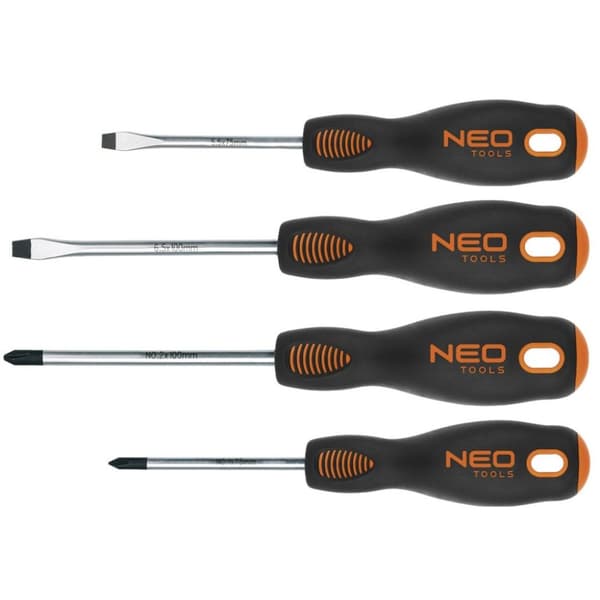 Neo Tools Skruetrækker Sæt 4stk Magnetisk Crmo Stål