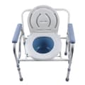Miniatyrbillede 2 af 2: Folding Commode Stol, Højdejusterbar, Letvægts og Sammenklappelig,Blå