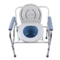 Miniatyrbillede 1 af 2: Folding Commode Stol, Højdejusterbar, Letvægts og Sammenklappelig,Blå