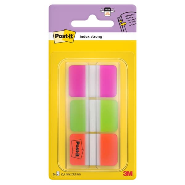 Index POST-IT stark 25,4x38,1r/g/o 66/fp