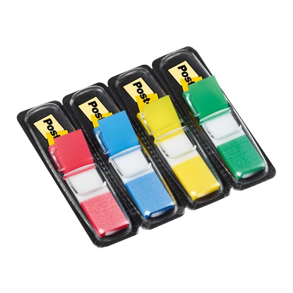 Index POST-IT 12X43mm r/b/g/g 140/fp 6st