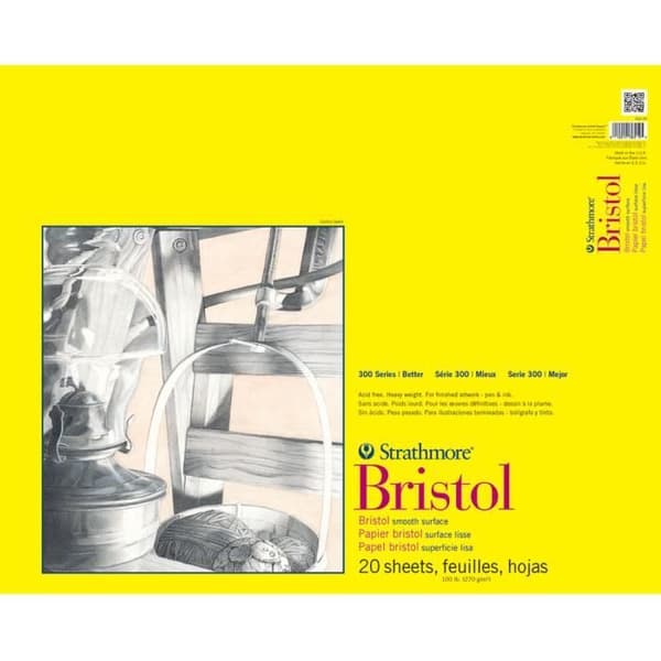 Strathmore: 300 Bristol Slät yta 14 X 17 tum 20 ark pad