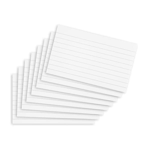 Summit - 400174500 - Bristol Flash-kort, Revisionskort, Set med 200 kort i 125 x 75 mm-format, Vita kort