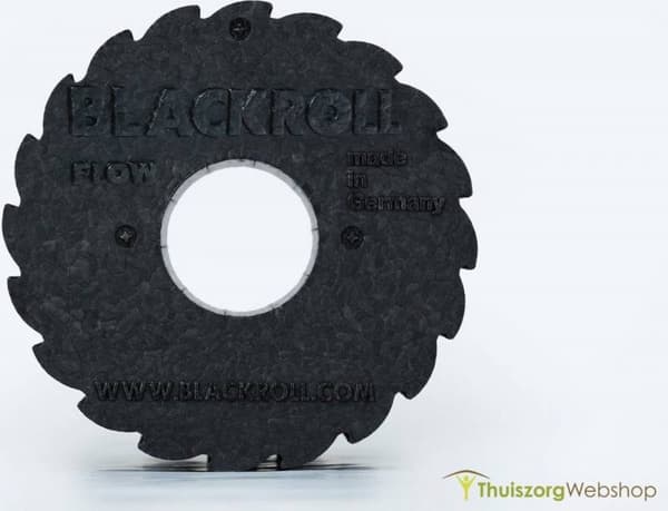 BLACKROLL Flow Foam Roller 30 cm uurrettu pinta lisästimulaatiota varten - musta