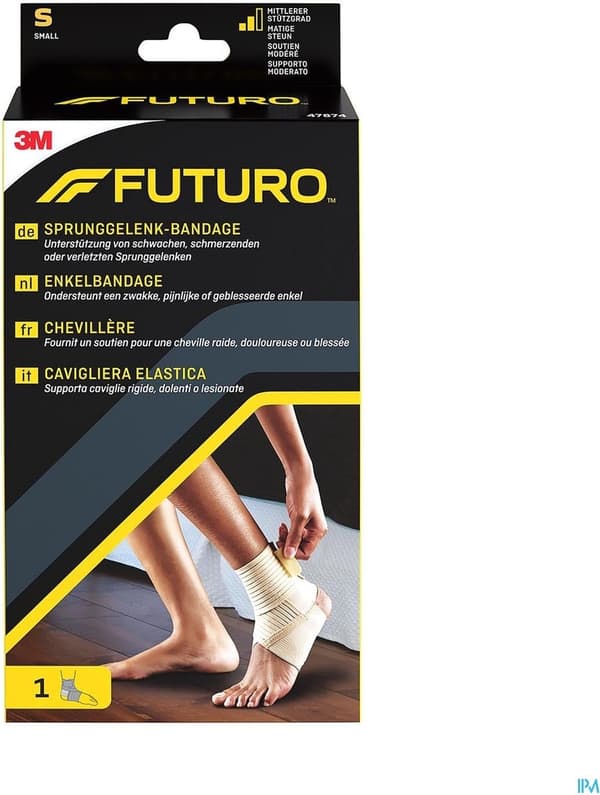 FUTURO™ ankelbandage 47874DABI, str. S beige 17,8-20,3 cm, 1 stk (47874DABI)