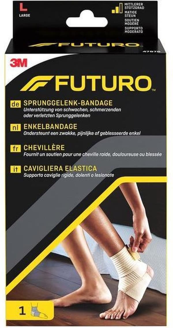 FUTURO™ ankelbandage 47876DABI, stl. L beige 22,9-25,4 cm, 1 st (47876DABI)