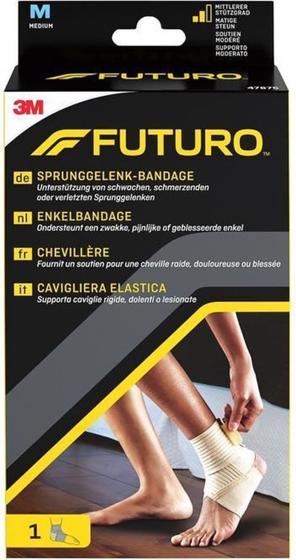 FUTURO™ ankelbandage 47875DABI, stl. M beige 20,3-22,9 cm, 1 st (47875DABI)