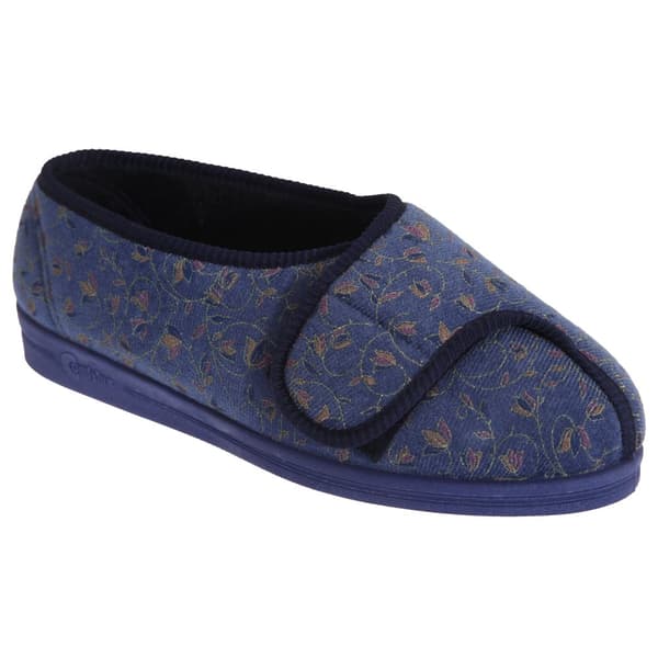 Comfylux Dame/Dame Helen Floral Superwide-tøfler