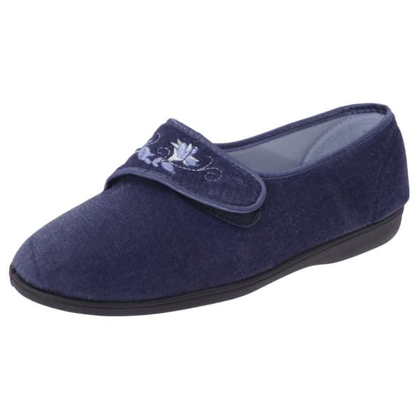 Sleepers Womens/Ladies Jolene Touch Fastening Embroidered Slippers