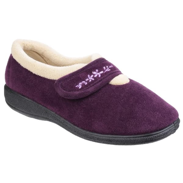 Fleet & Foster Womens/Ladies Capa Floral Touch Fasten Slippers