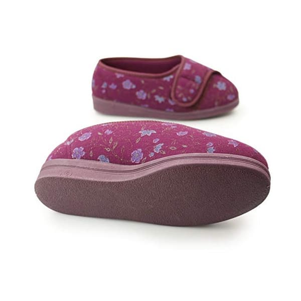 Comfylux Kvinnor/Damer Davina Floral Superwide-tofflor