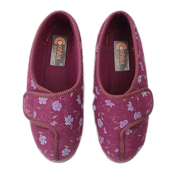 Comfylux Kvinnor/Damer Davina Floral Superwide-tofflor