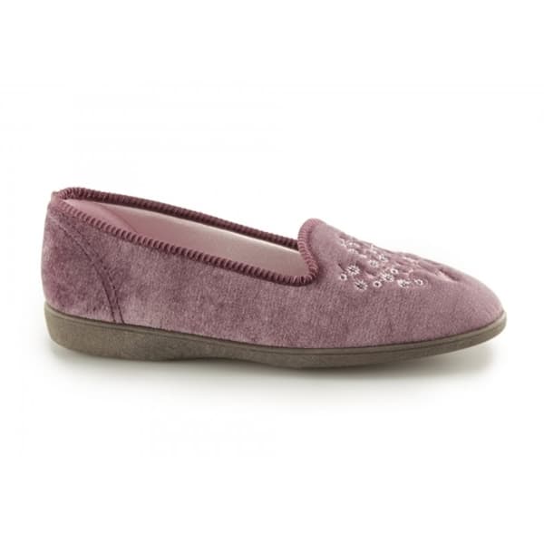 Sleepers Womens/Ladies Nieta Plain Embroidered Slippers