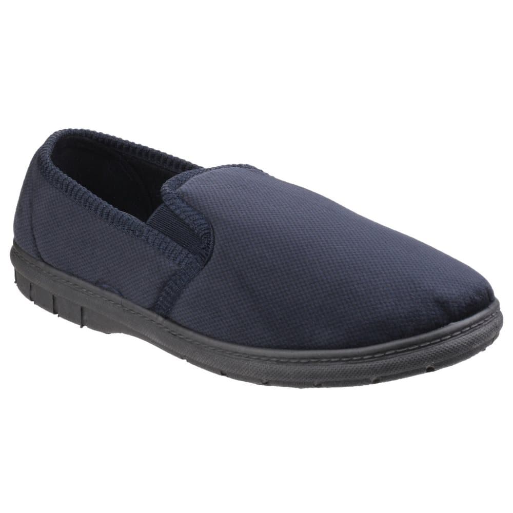 Fleet & Foster Mens John Twin Gusset Memory Foam Slipper