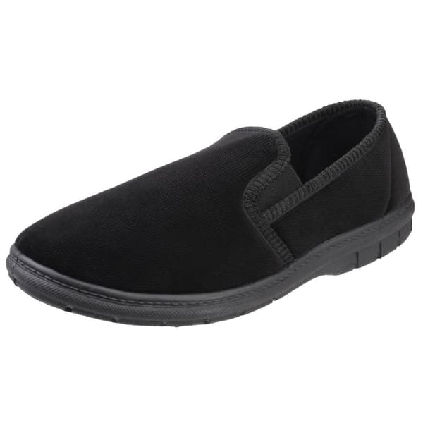 Fleet & Foster Mens John Twin Gusset Memory Foam Slipper