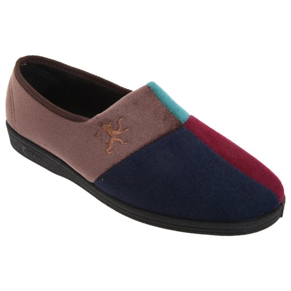 Comfylux Mens Harlequin Multi Velour Slippers