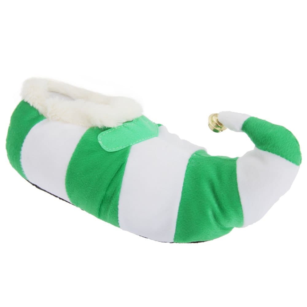 Adults Unisex Striped Elf Design Novelty Christmas Slippers